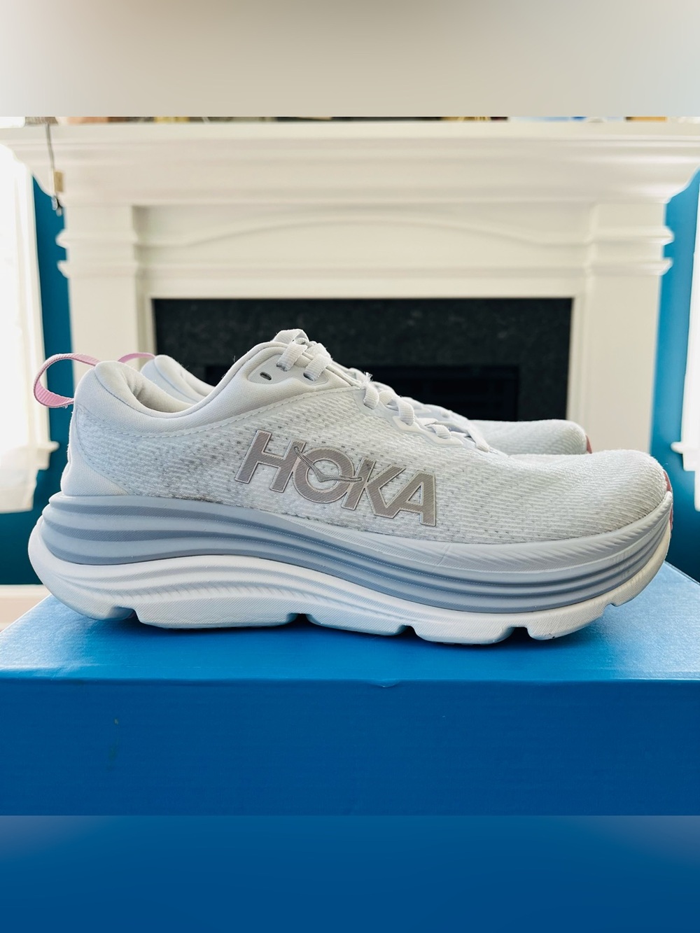 Sz 8.5 Hoka Gaviota 5 Women's Running Shoes Sea Ice/Pink Twilight 1134235/SCP